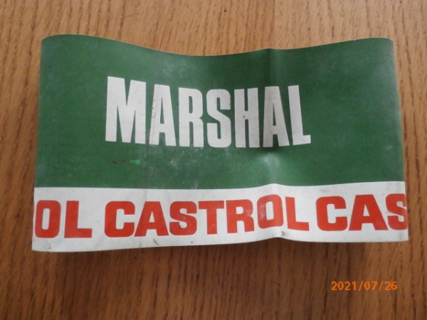 Picture of Vintage Castrol sponsored Marshall's Armband from the 1970s.